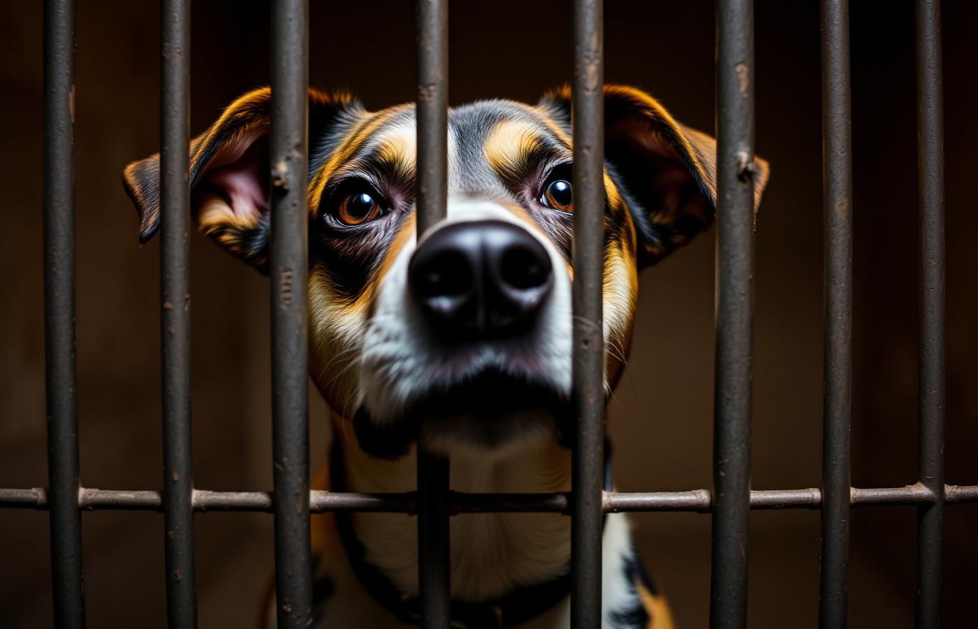 Perro esperando adopción